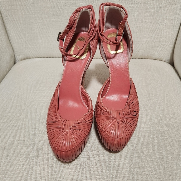 Dior Shoes - Christian Dior Pink Woven Leather & Python Platform Pumps, size 39, NWOT